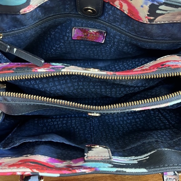 Kate Spade Black and Pink Floral Shoulder Bag - Picture 8 of 16